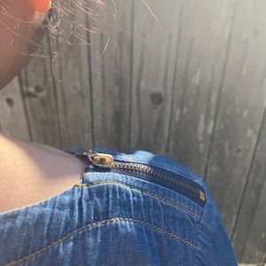 Denim Top with Decorating Zipper